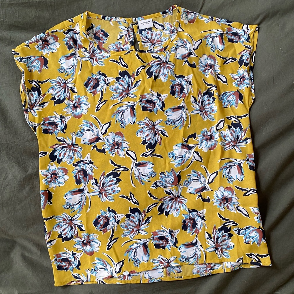 Yellow floral top - jaqueline de yong